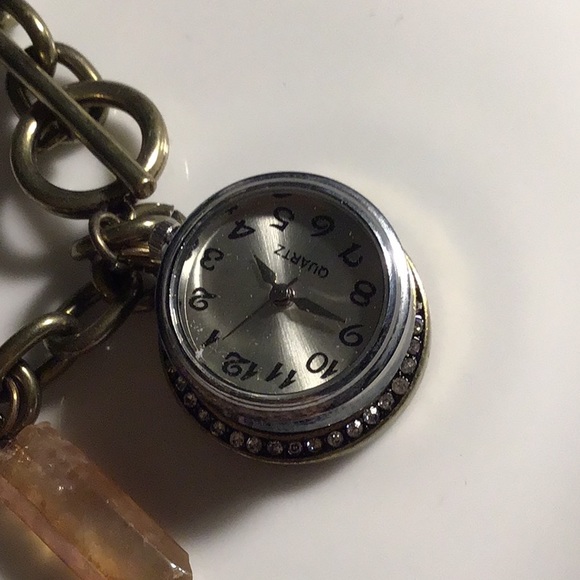 Multi Quartz Crystal Charm Watch OOAK - Picture 2 of 6